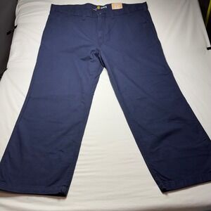 Carhartt Mens Rugged Flex Dungaree Navy Blue Relaxed Fit Work Pants 50x32 NWT